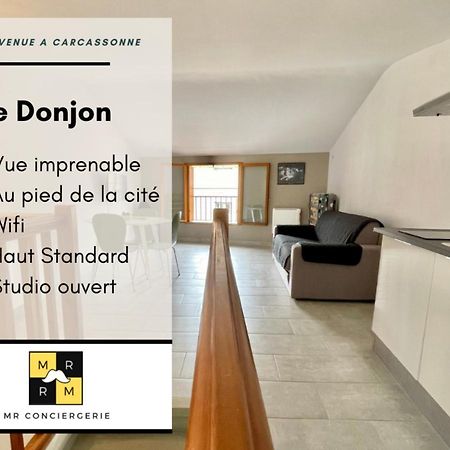 Le Donjon - Vue Cite Pied Cite Medievale Neuf カルカソンヌ エクステリア 写真